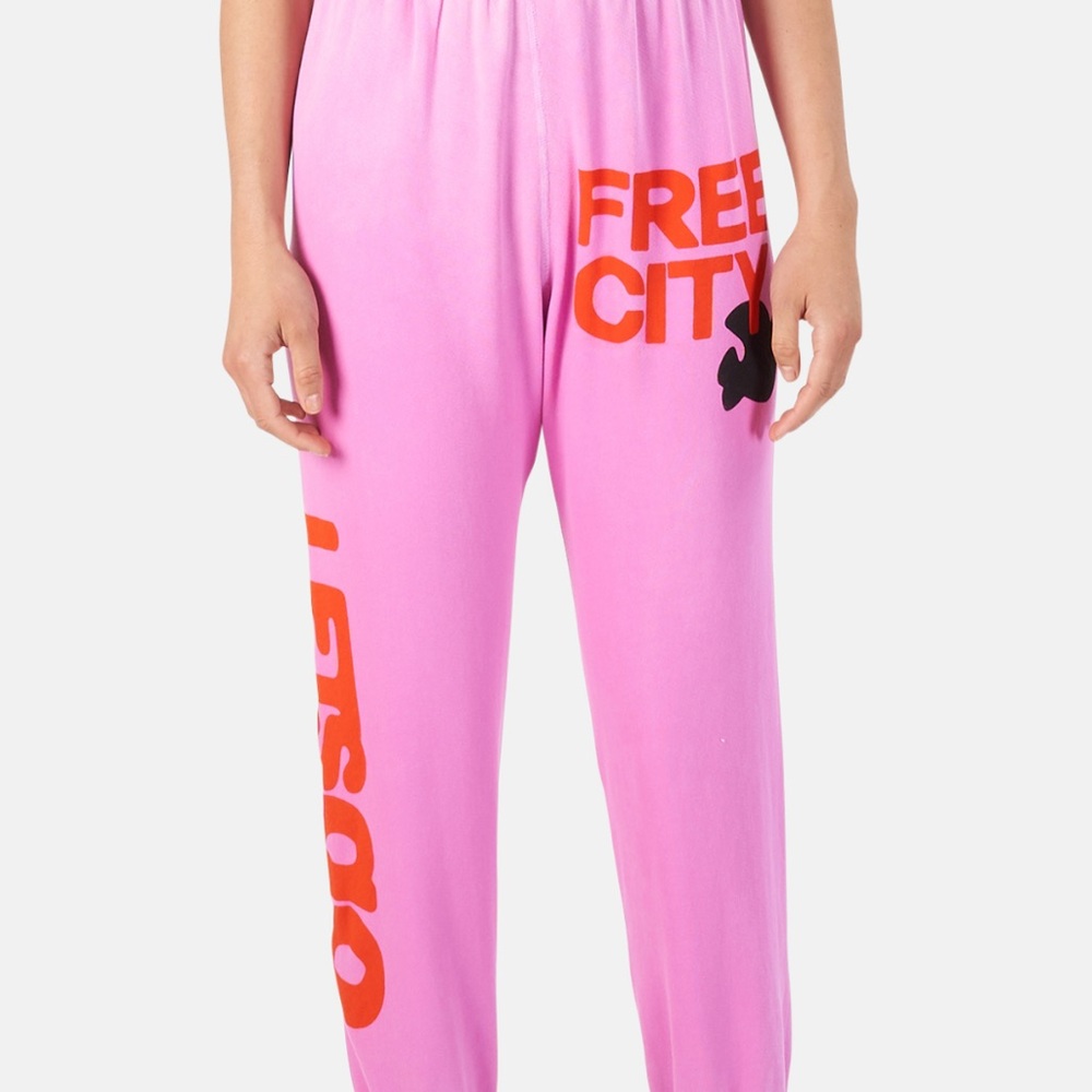 FREE CITY LETS GO OG SUPER VINTAGE SWEATPANTS IN PINK GUM